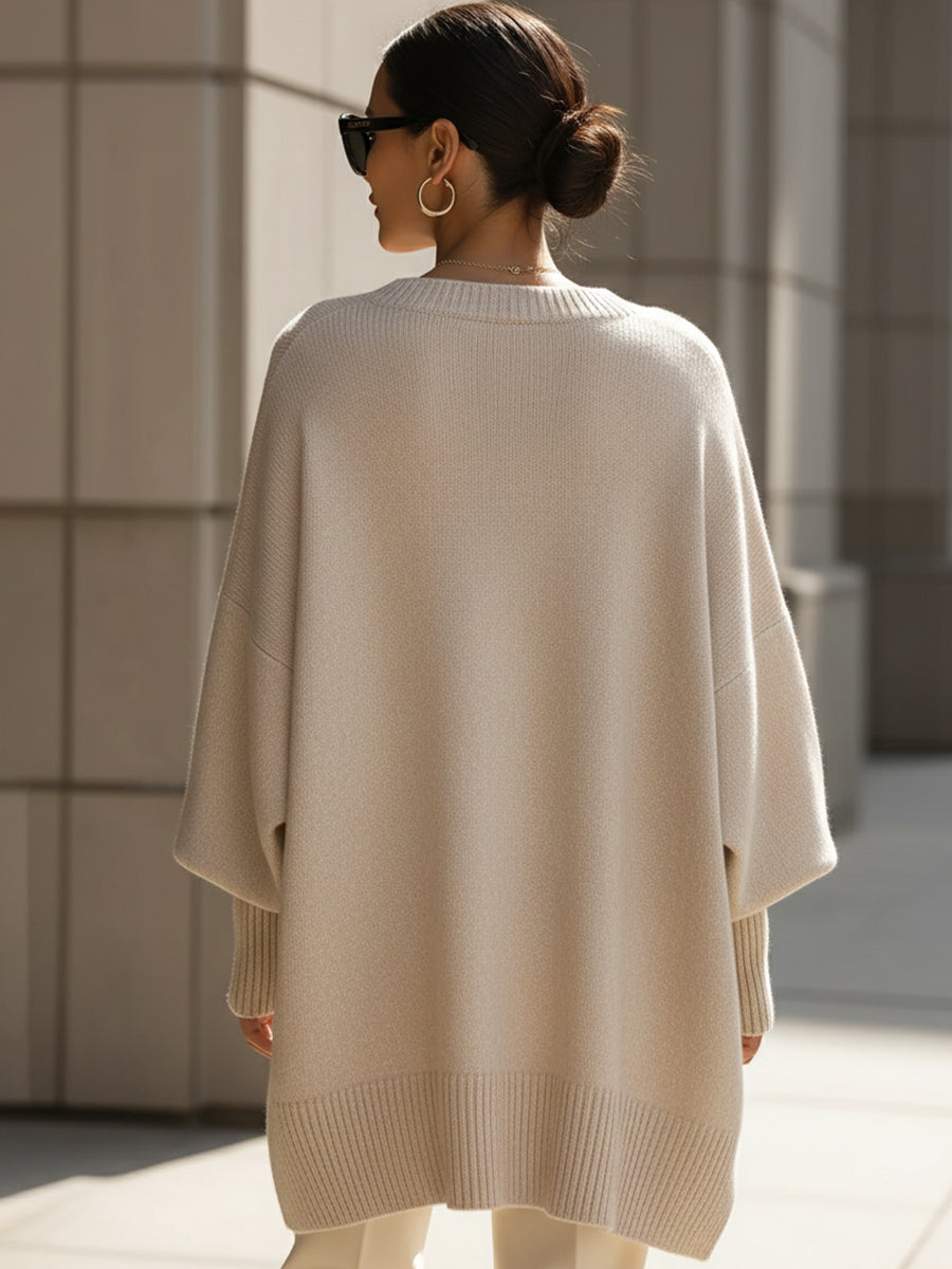 Yasmine – Poncho oversize femme élégant