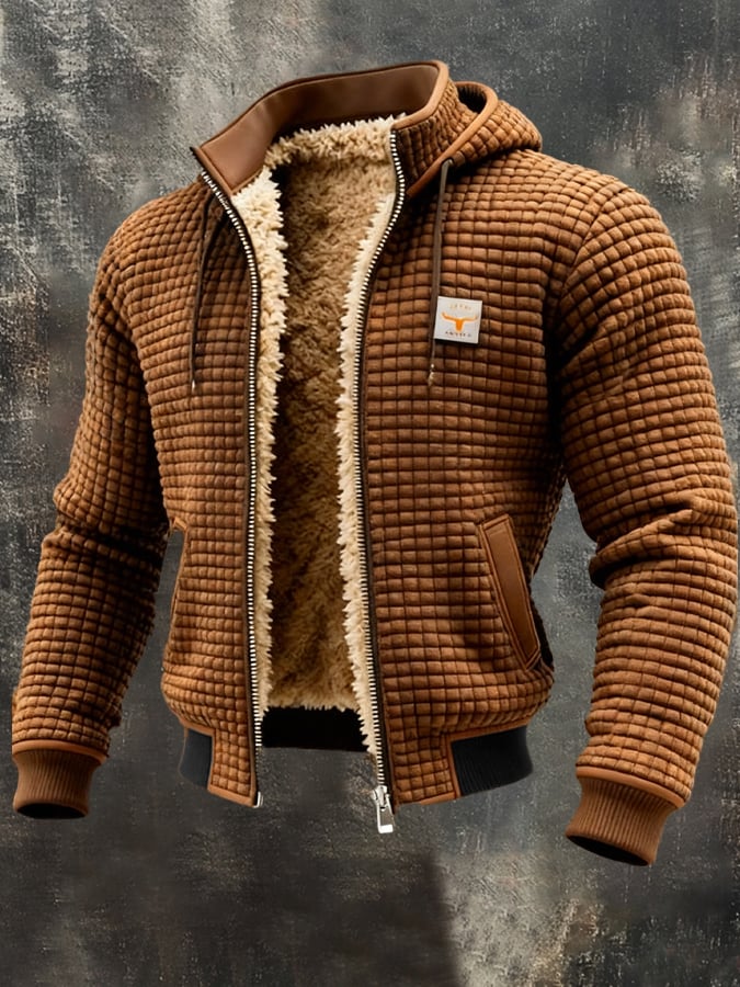 Laurent - Veste Moderne Tricot Doublée Sherpa