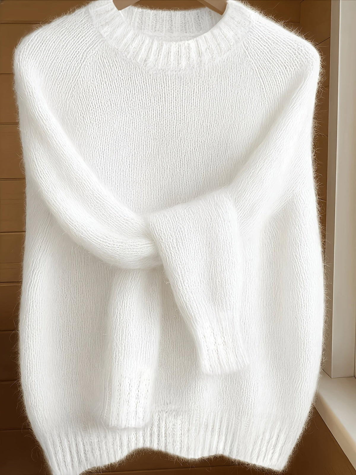 Nathalie - Pull Féminin Mohair Col Rond