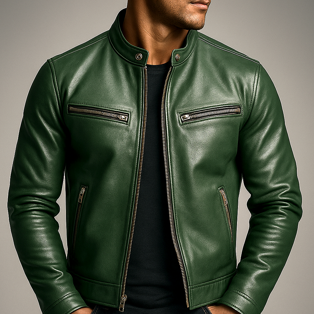 Antoine - Veste Moderne Cuir Ajustée