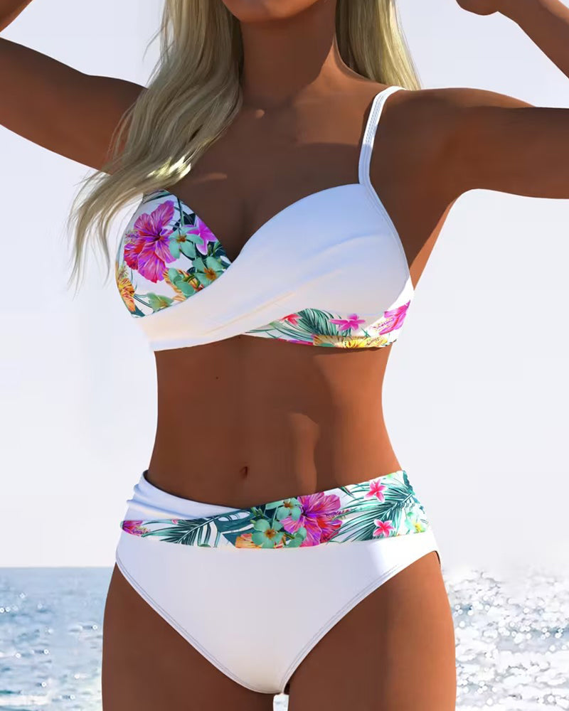 Sophie - Bikini Push-Up Tropical Fleuri