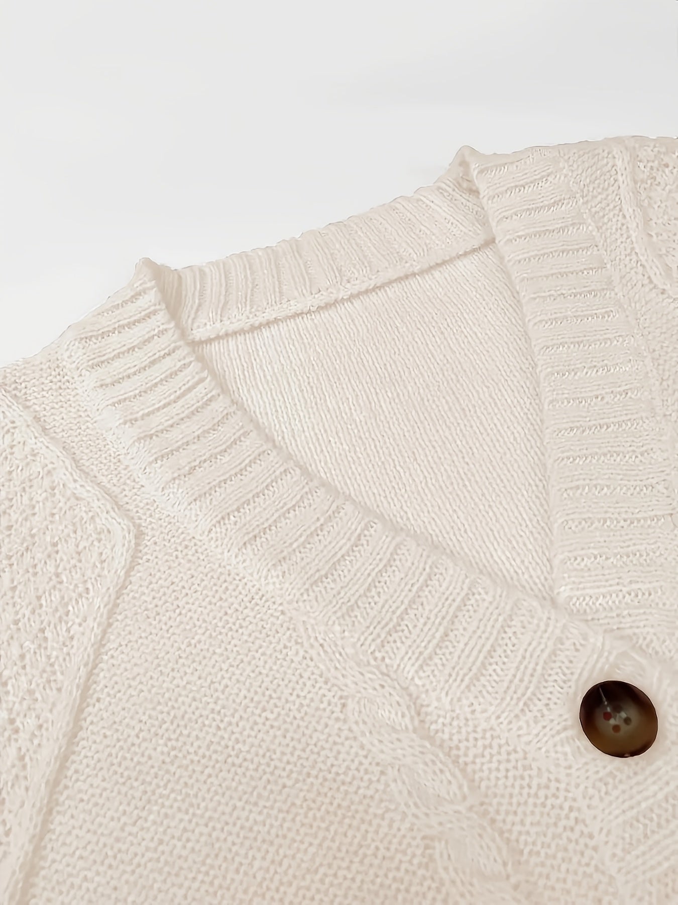 Aurélie - Cardigan Élégant Torsadé Col V