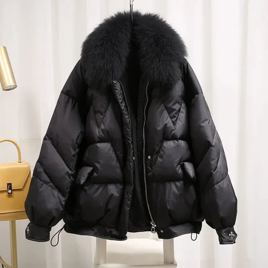Chloé - Doudoune Chic Oversize Col Fourrure