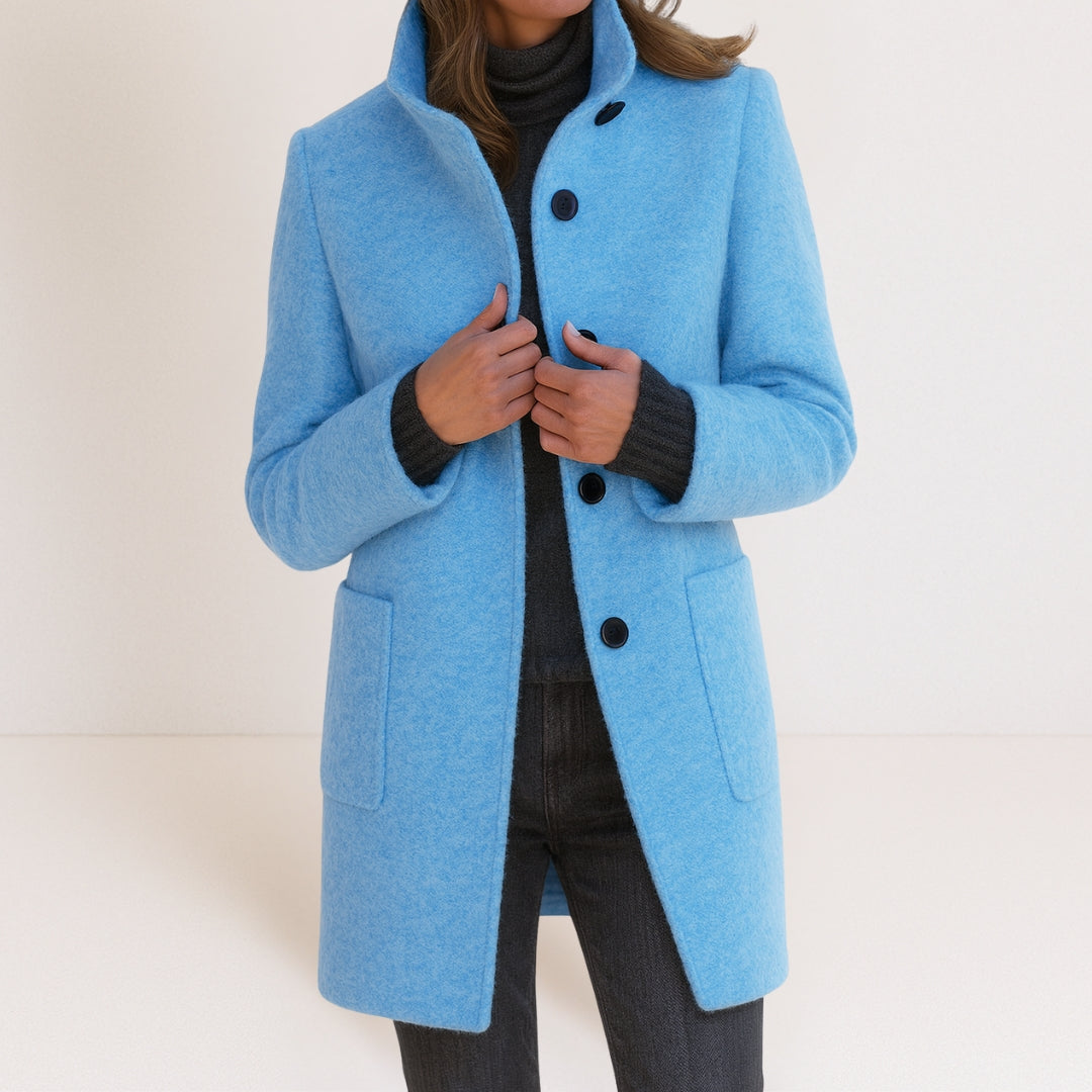 Juliette | Manteau Élégant Long Col Montant