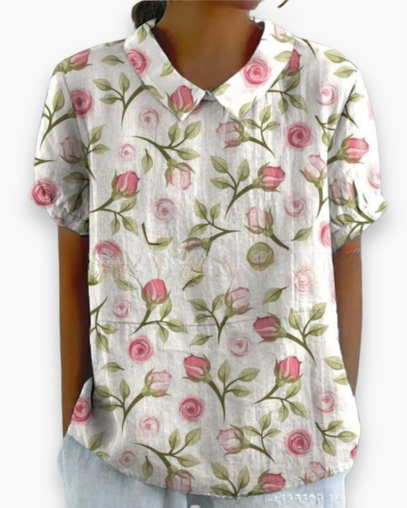 Variant image for Rose avec motif de fleurs