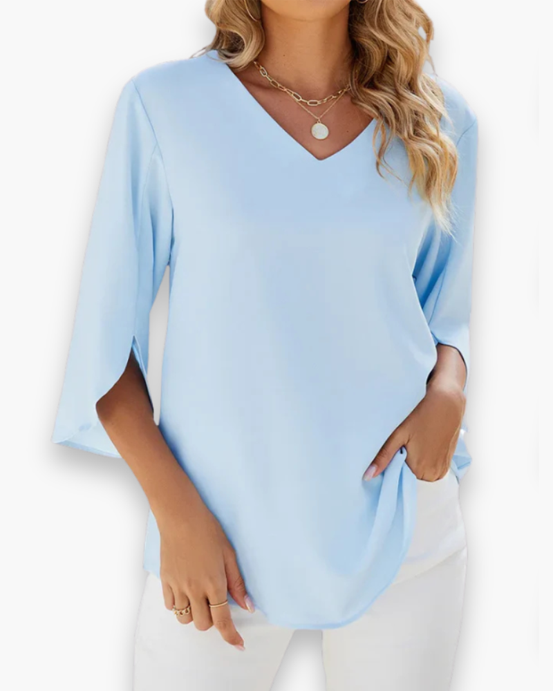 Blouse élégante femme | Col en V 1