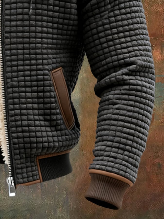 Laurent - Veste Moderne Tricot Doublée Sherpa