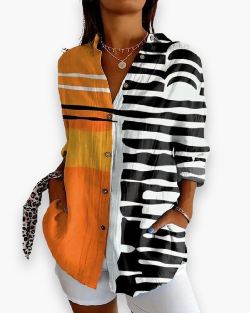 Chemisier imprimé chic femme | Style raffiné 3