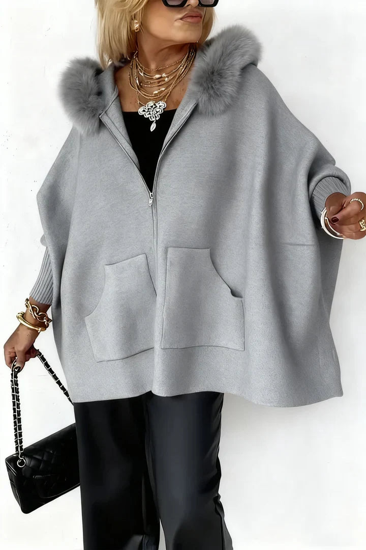 Florence - Veste Stylée Polaire Courte à Capuche