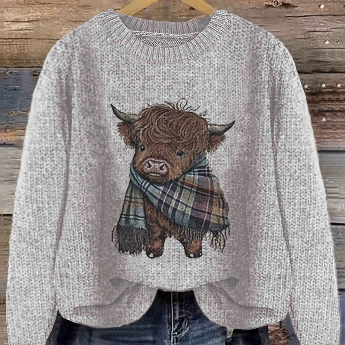 Aurélie - Pull Chic Imprimé Vache