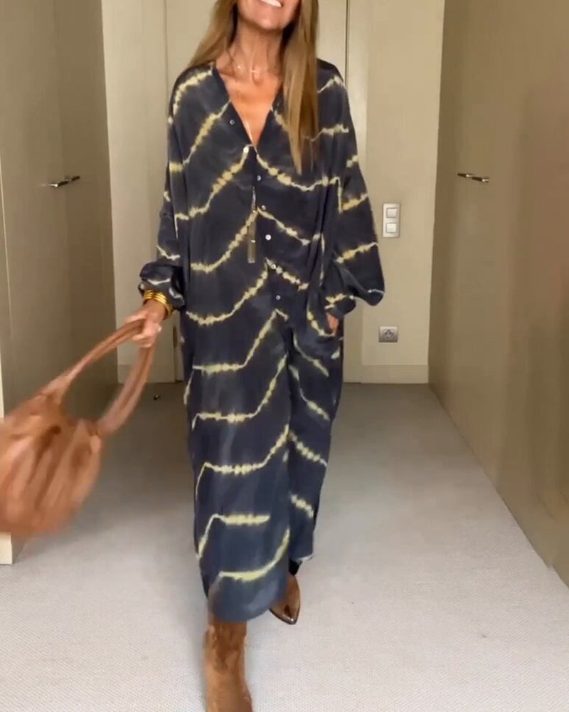 Philomène - Robe Ample Avec Col En V Et Coupe Fluide Élégante