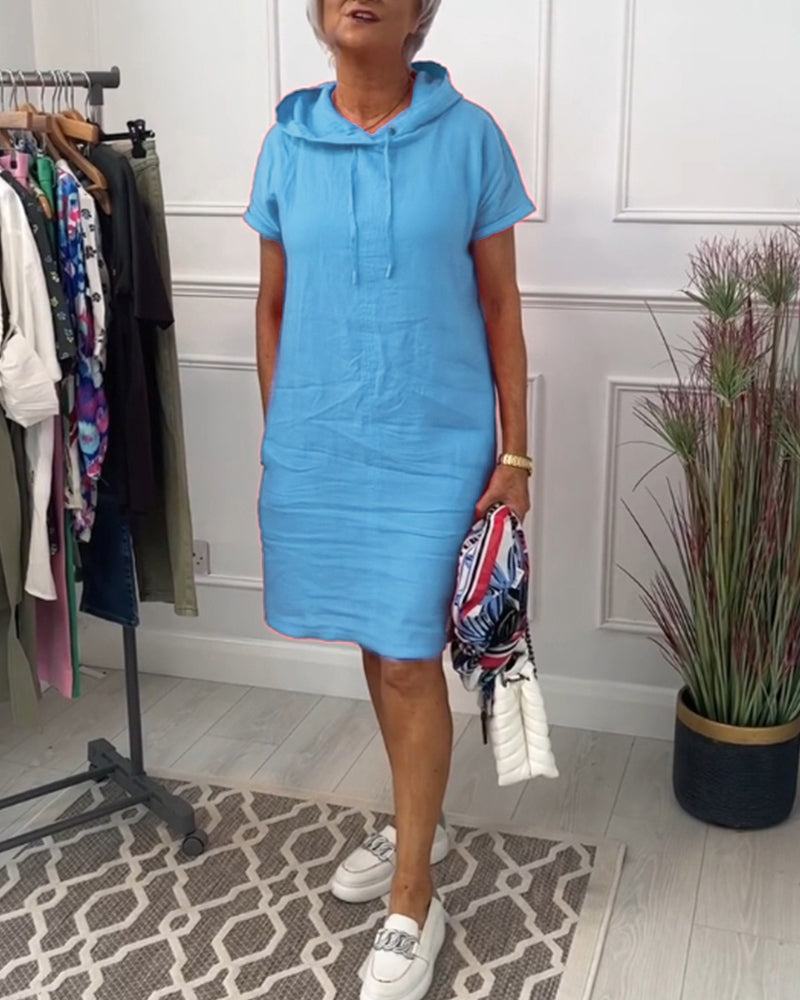 Robe Courte Femme Sweat à Capuche - Susan