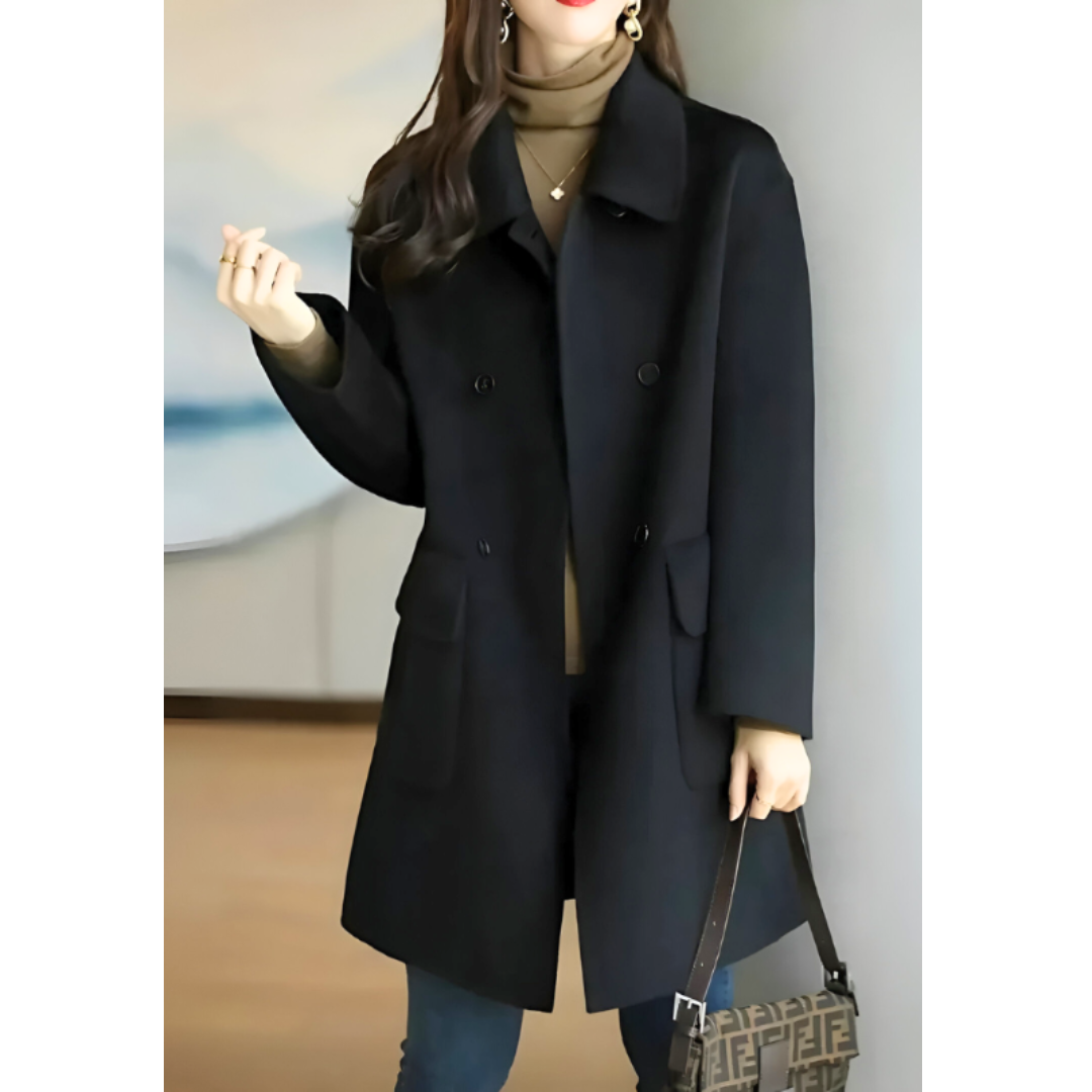 Karine | Manteau Élégant Court Chaud