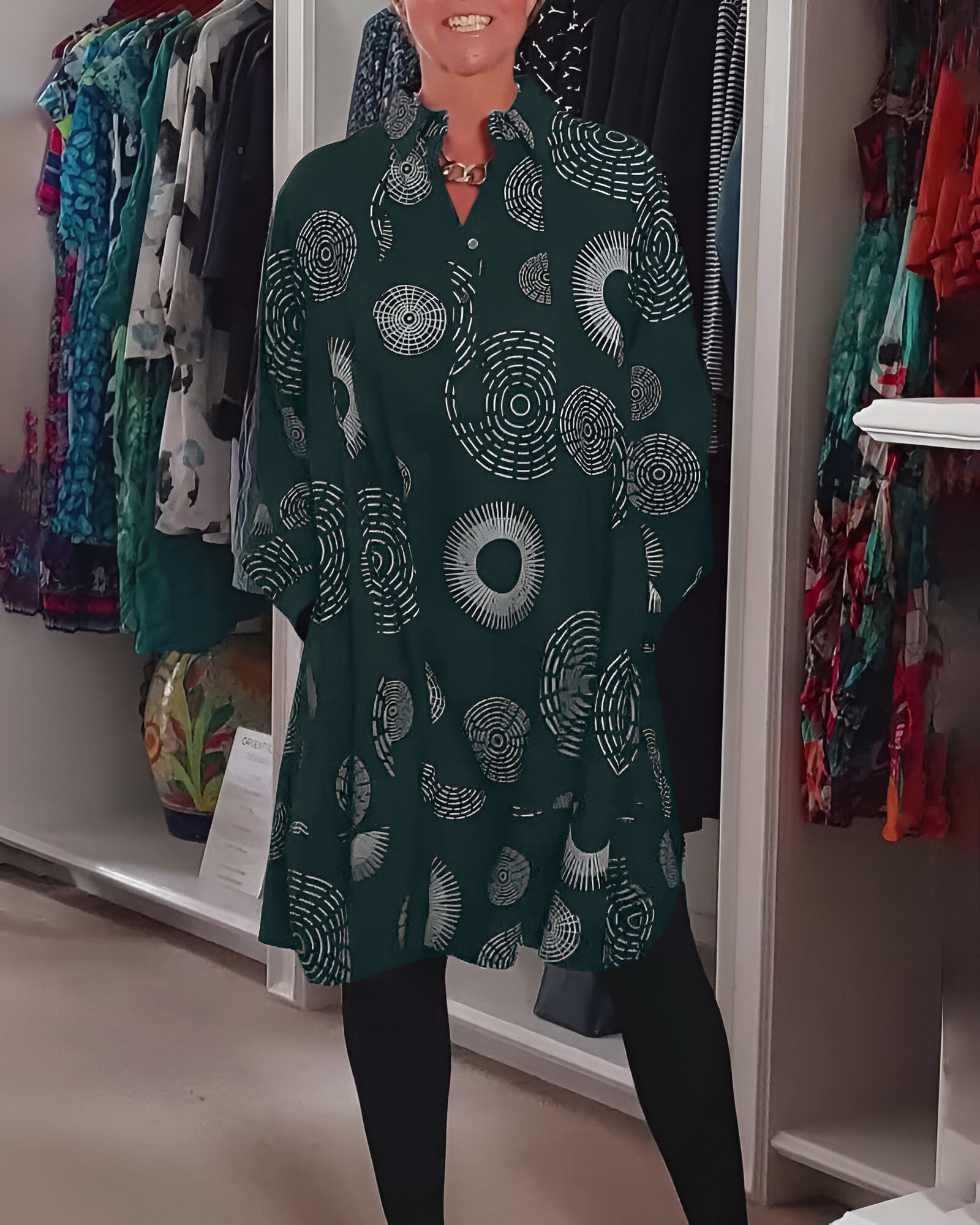Sonia - Robe Tunique Femme Ample Imprimée