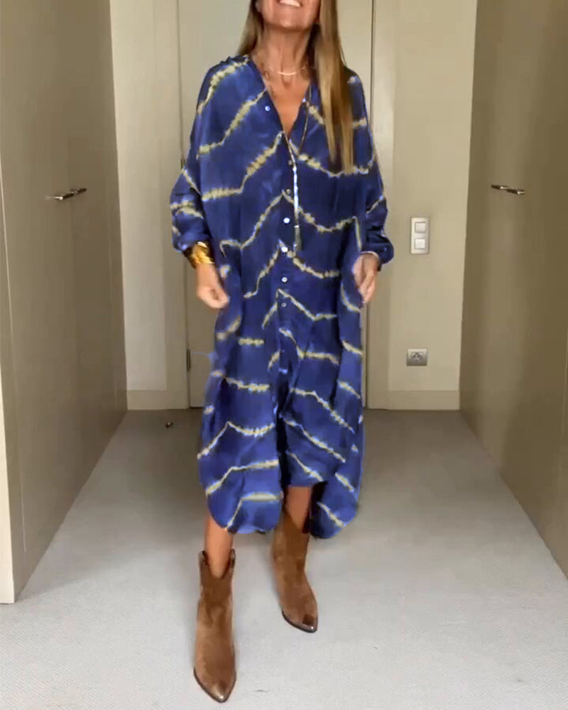 Philomène - Robe Ample Avec Col En V Et Coupe Fluide Élégante