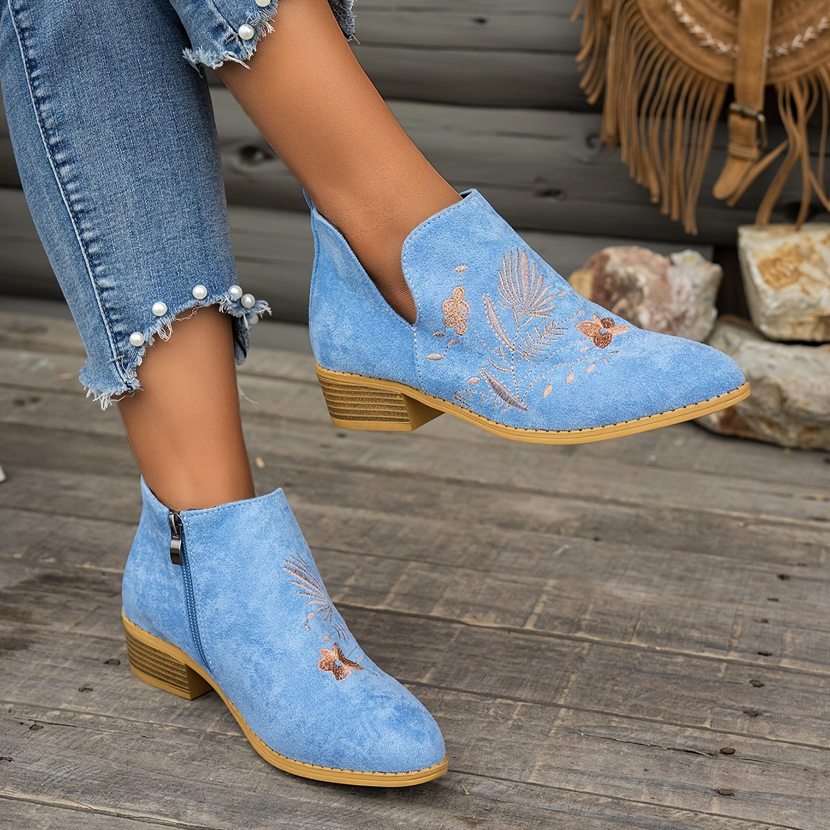 Camille - Bottines Chic Vintage Brodées