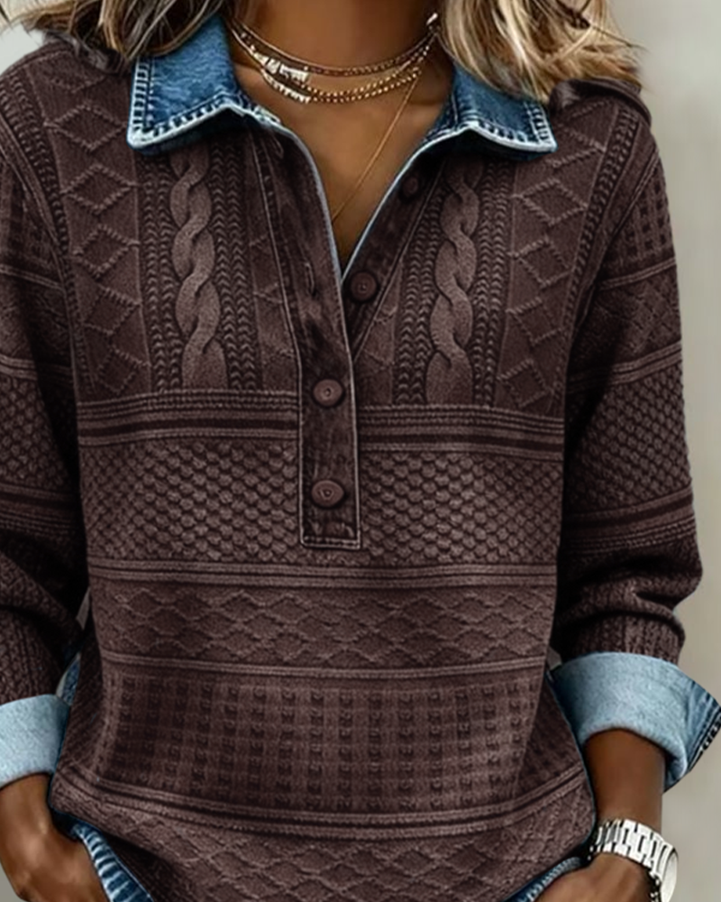 Florence | Pull Élégant Torsadé Col Polo