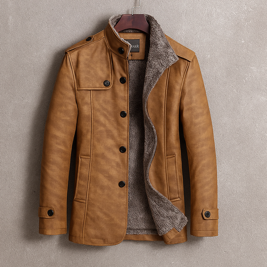 Laurent - Veste Raffinée Daim Doublée Sherpa