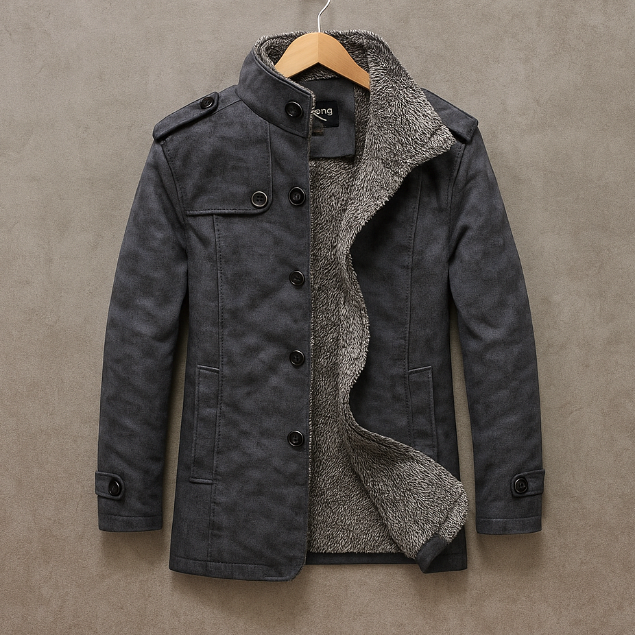 Laurent - Veste Raffinée Daim Doublée Sherpa