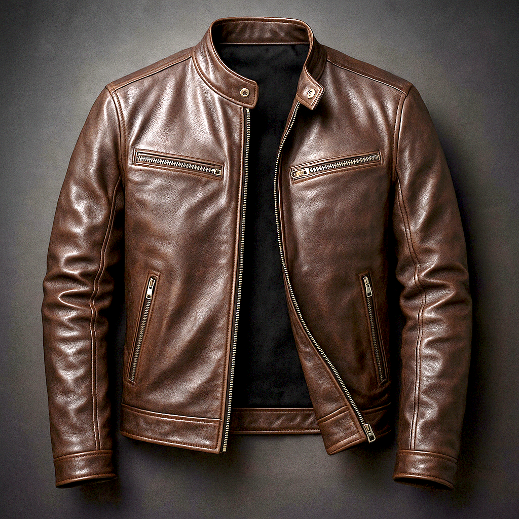 Antoine - Veste Moderne Cuir Ajustée