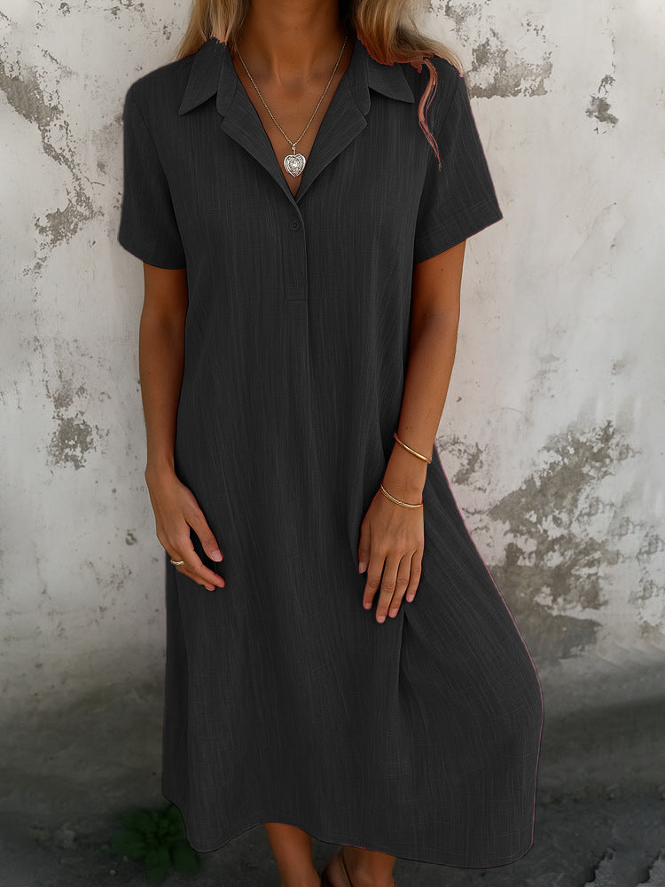 Corinne - Robe Chemise en Lin Légère