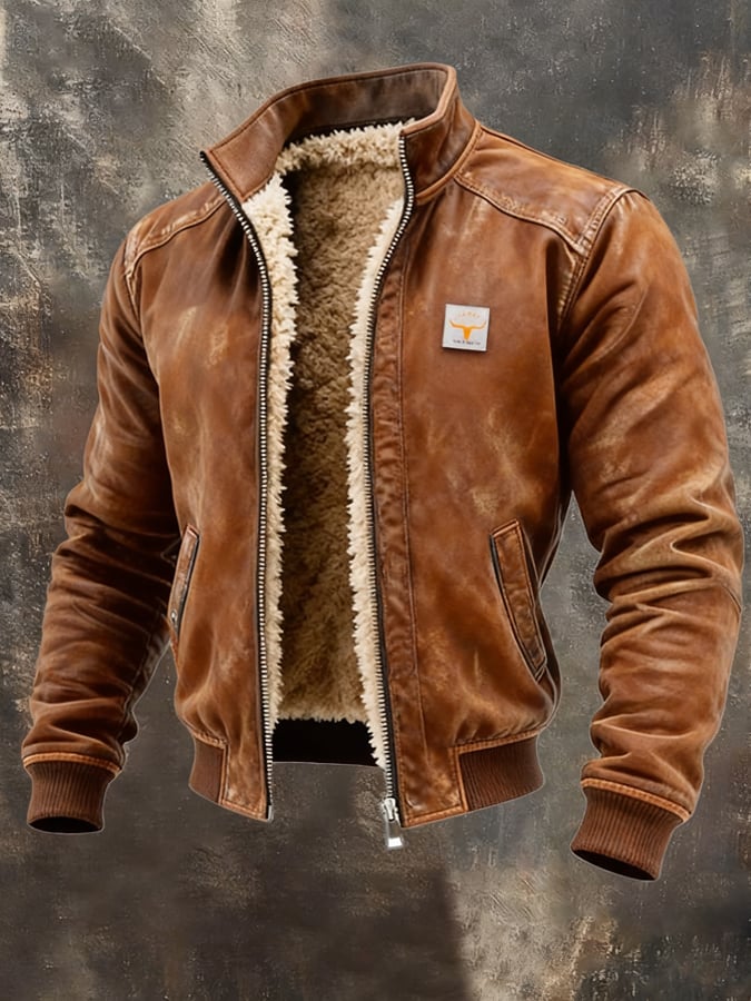 Julien - Veste Intemporelle Simili Cuir Fourrée