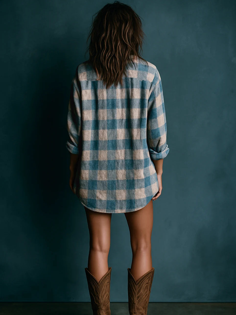Robe Chemise Femme À Carreaux Oversize - Susan