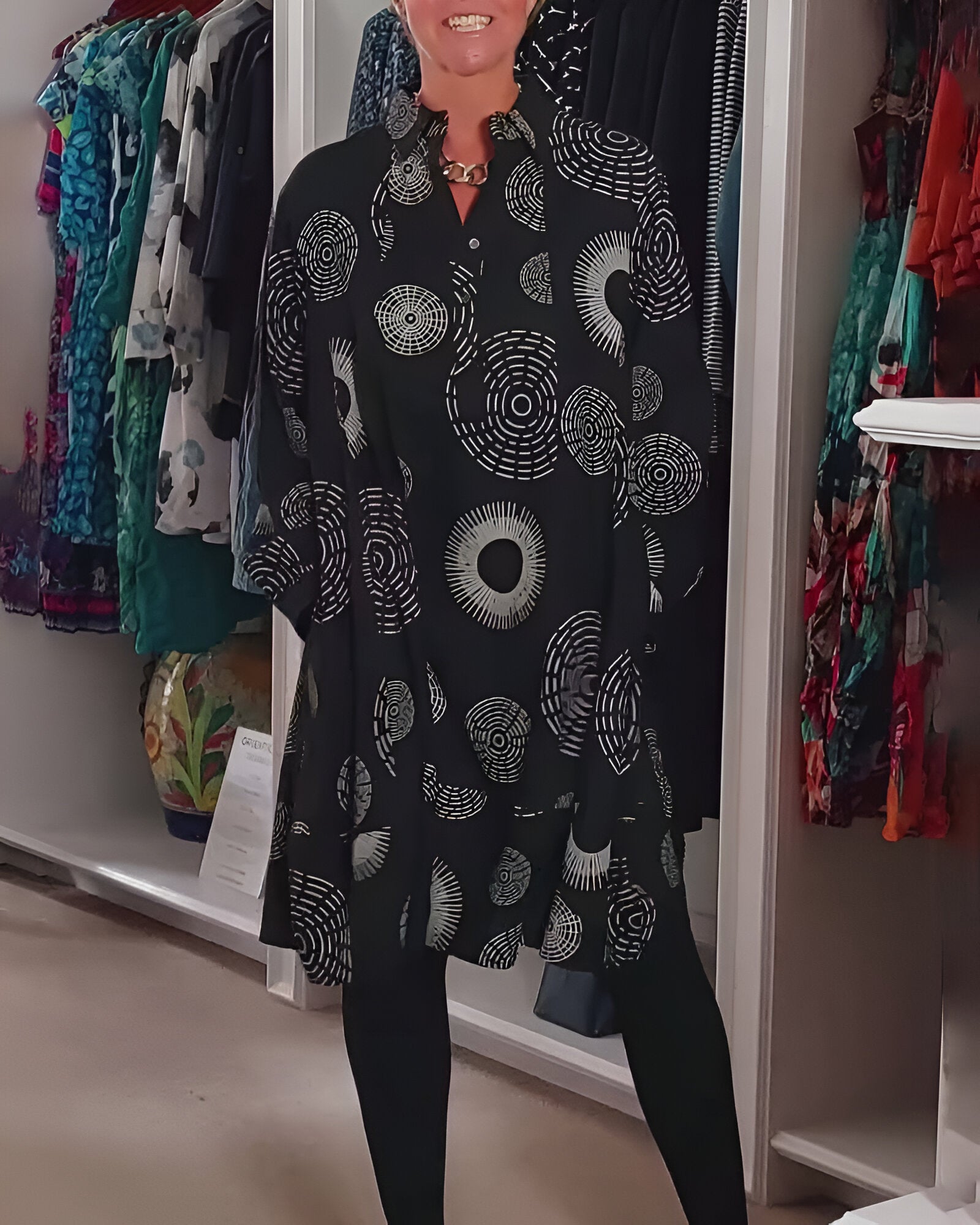 Sonia - Robe Tunique Femme Ample Imprimée