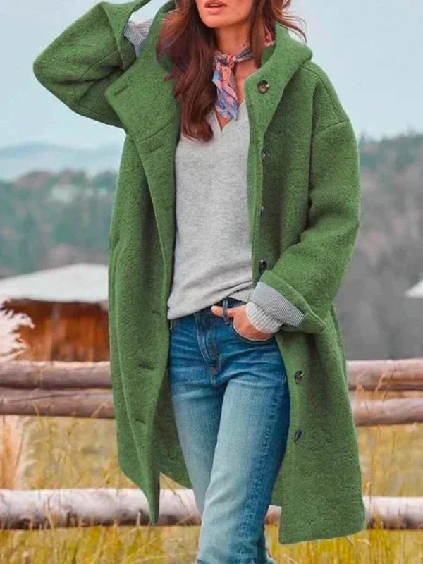 Delphine | Manteau Élégant Chaud à Capuche