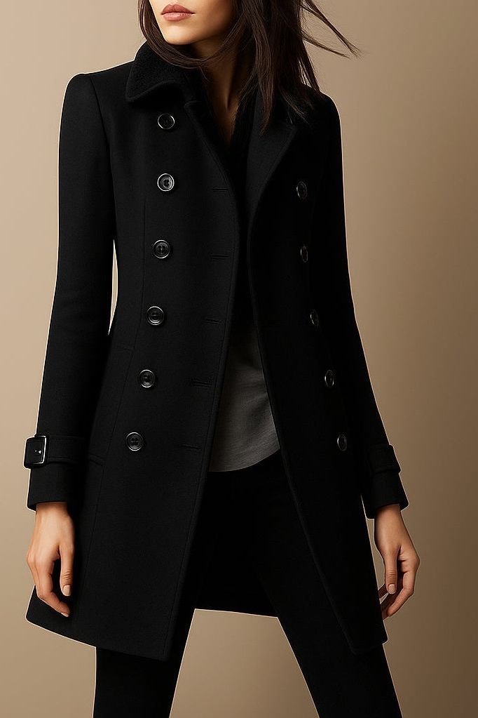 Pascale | Manteau Élégant Long Cintré