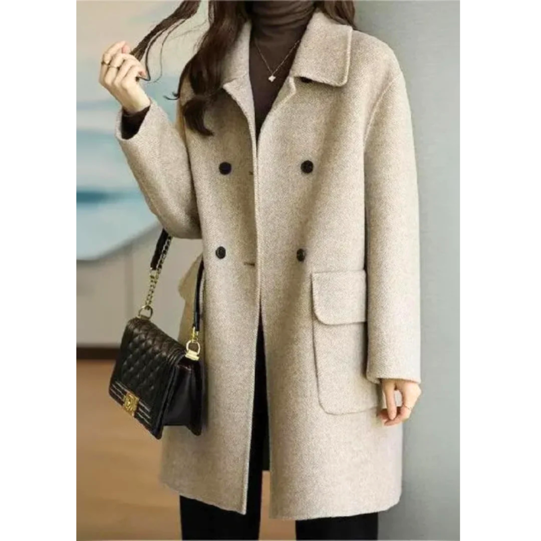Karine | Manteau Élégant Court Chaud