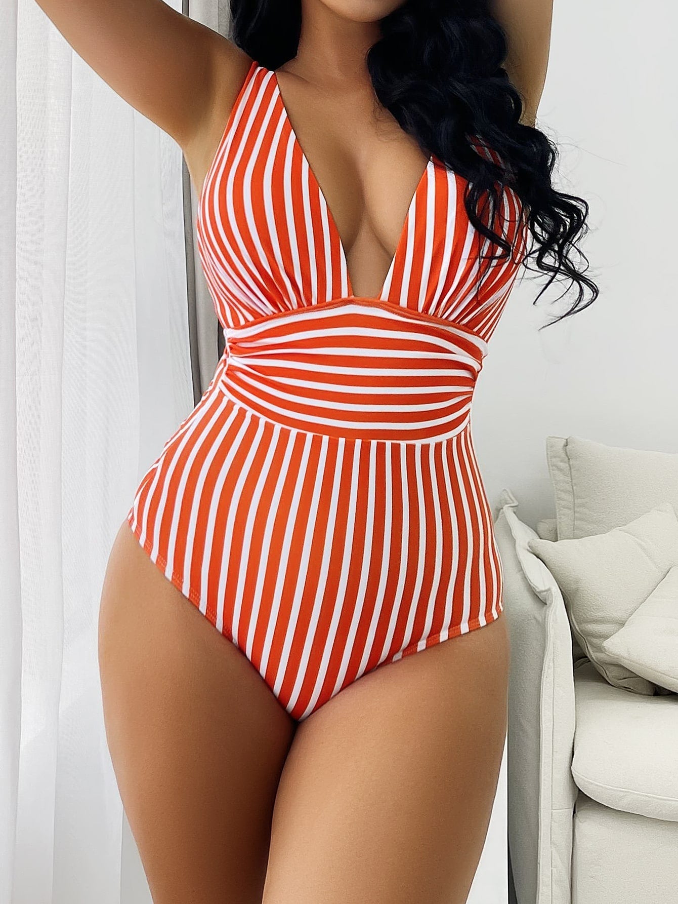 Élodie - Maillot De Bain Rayé Élégant Et Moderne