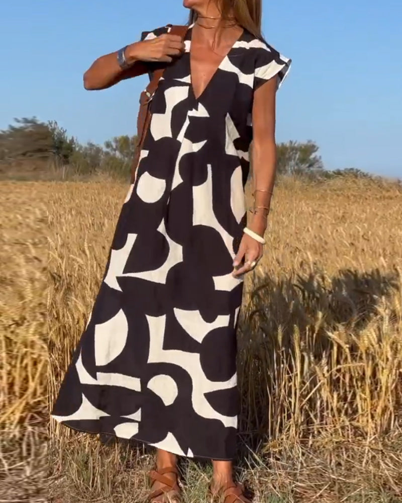 Robe longue femme imprimée été - Diane