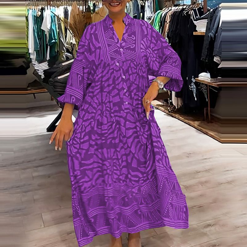 Robe longue femme bohème fluide - Linda