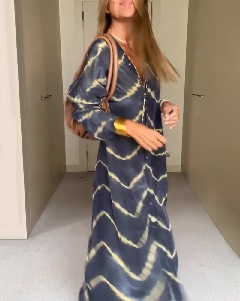 Philomène - Robe Ample Avec Col En V Et Coupe Fluide Élégante