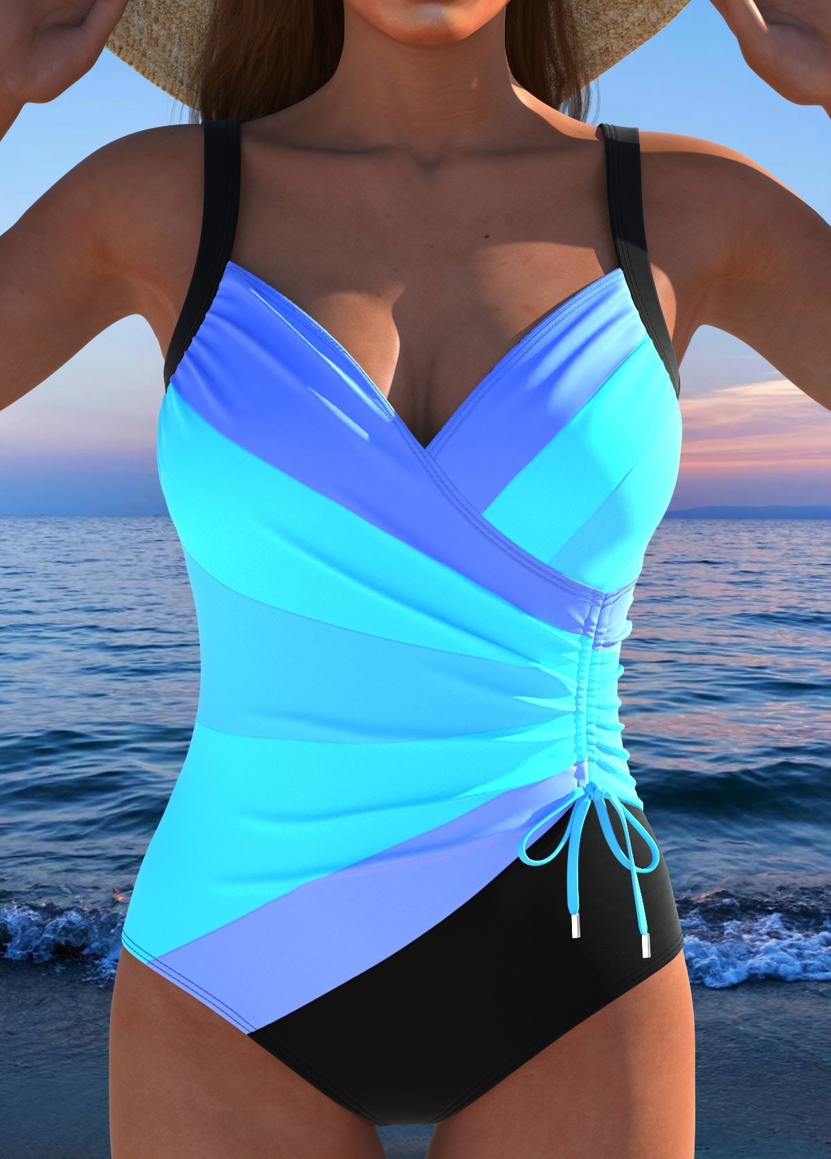 Valérie - Maillot 1 Pièce Gainant Drapé Élégant