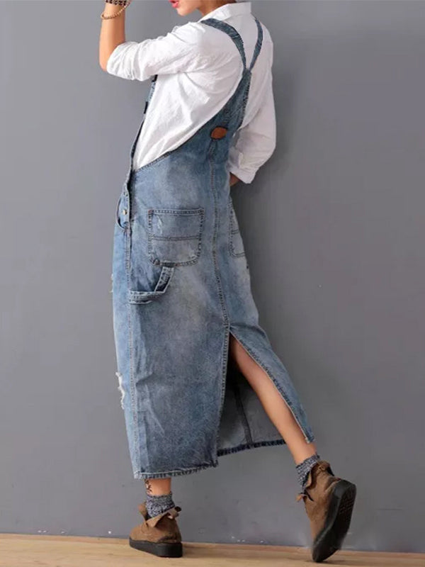 Marie - Salopette Denim Longue