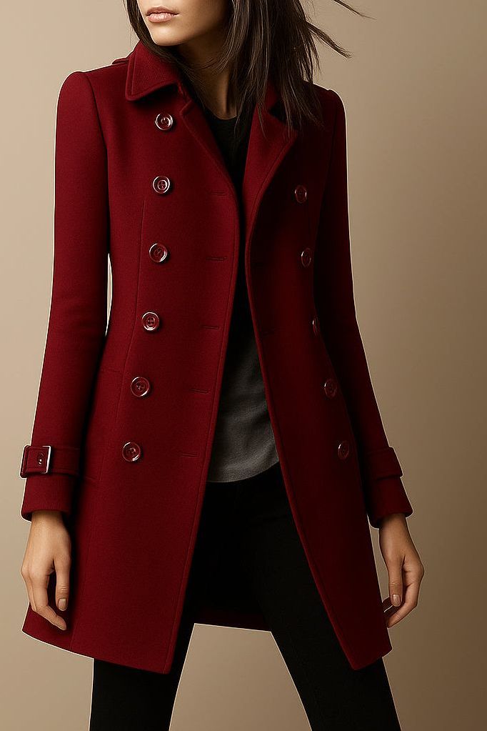 Pascale | Manteau Élégant Long Cintré
