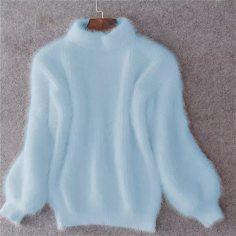 Léa | Pull Féminin Angora Manches Ballon