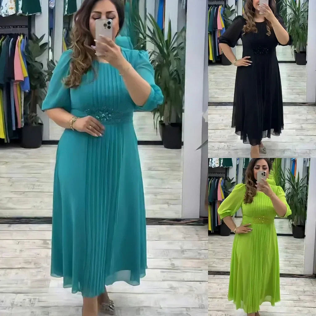 Chloé - Robe Mi-Longue Femme Élégante