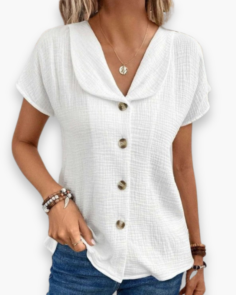 Chemisier chic décontracté femme | Chemisier d'été 1