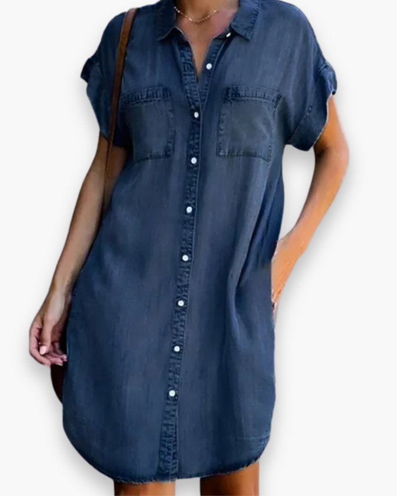 Robe chemise en jean femme | Mini élégante 3