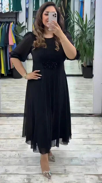 Chloé - Robe Mi-Longue Femme Élégante