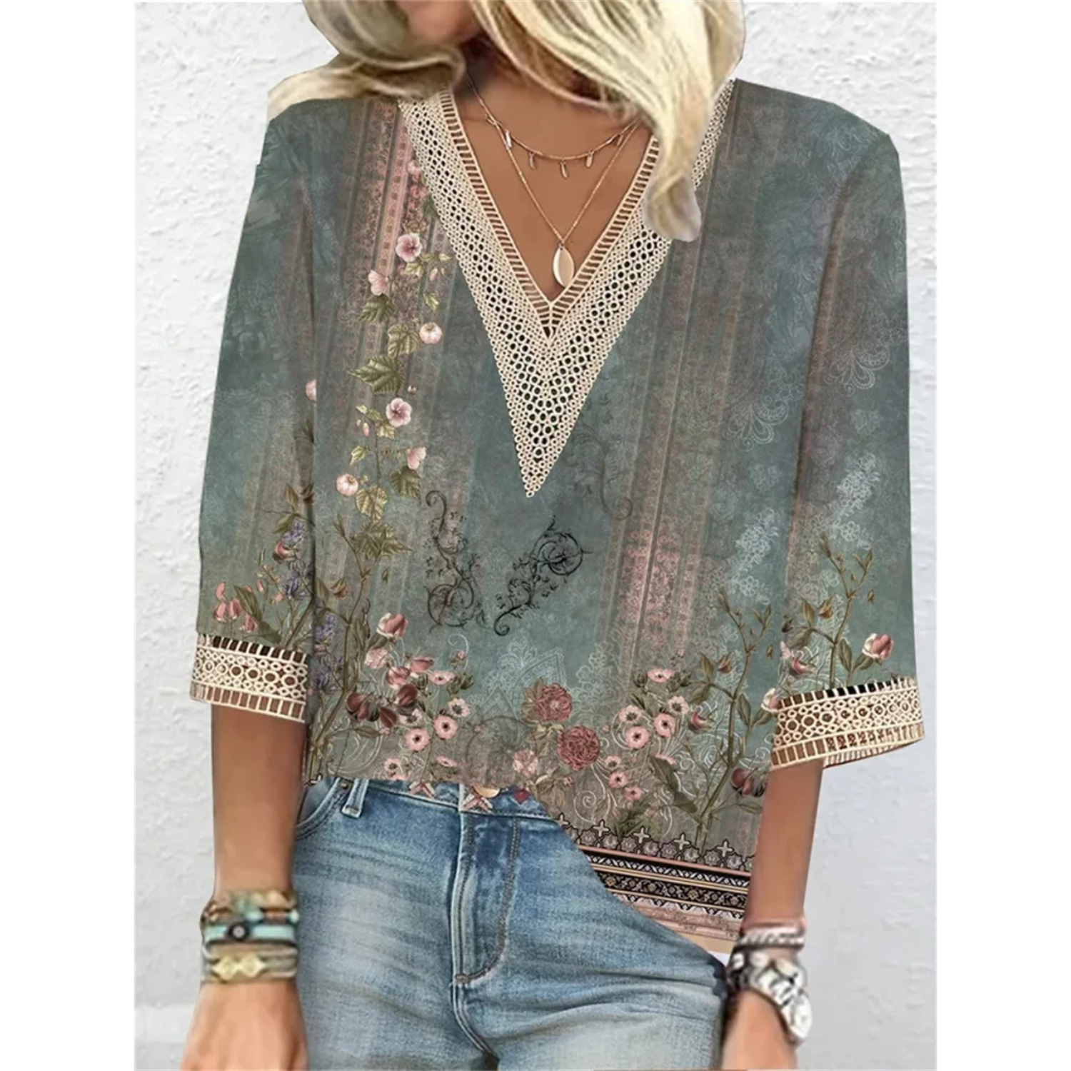 Blandina - Blouse En Chiffon D'Été Avec Détails Délicats