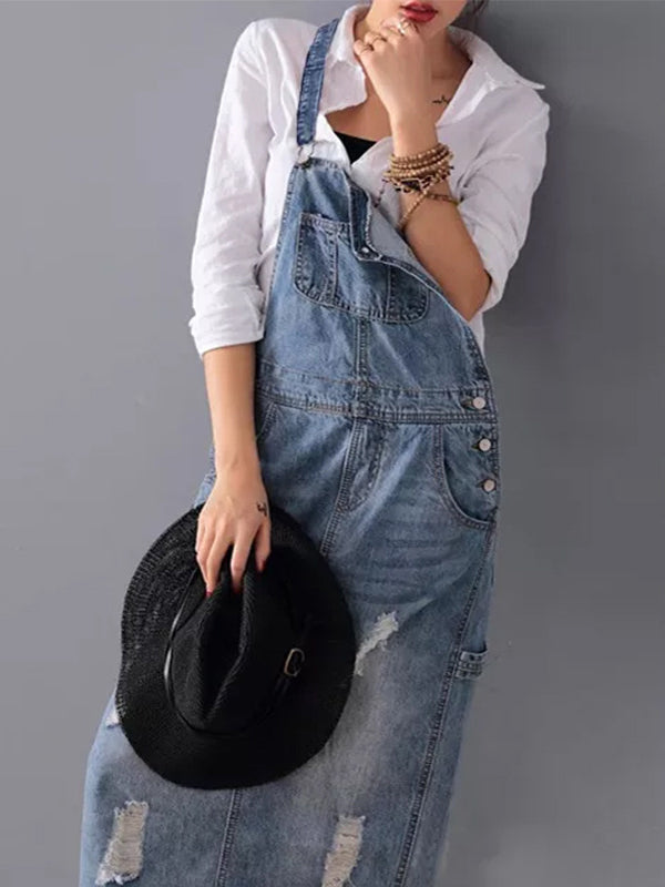 Marie - Salopette Denim Longue