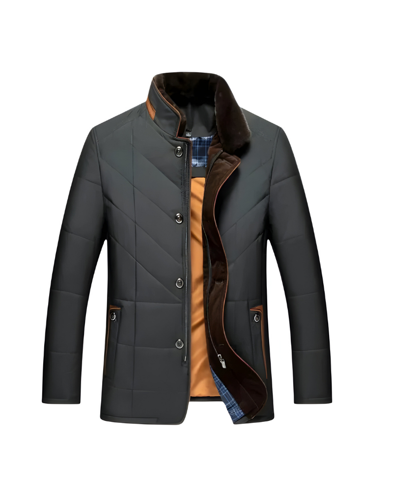 Nicolas - Veste Raffinée Matelassée Doublée Fourrure