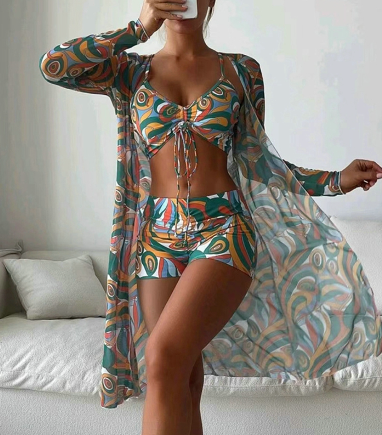 Chloé - Set De Bain 3 Pièces Élégante Et Absorbante