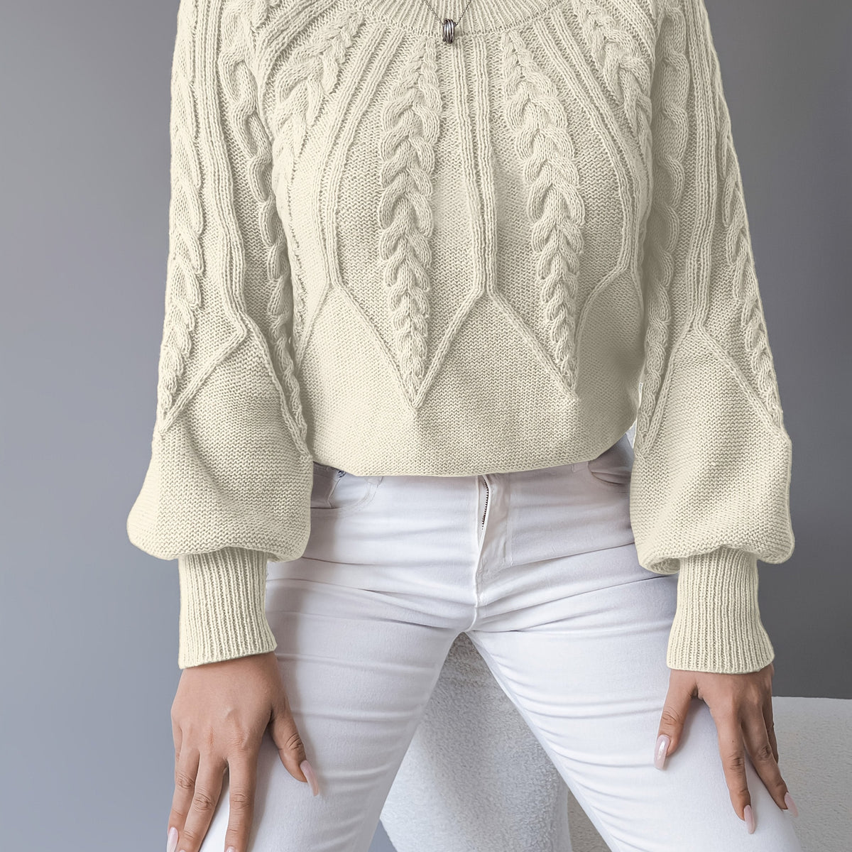 Chloé - Pull Flatteur Torsadé Col Rond