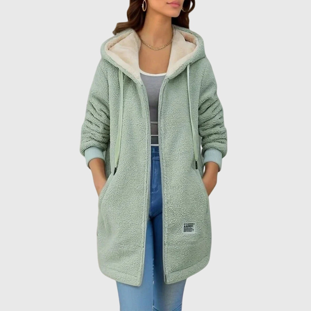 Émilie - Veste Élégante Peluche Longue
