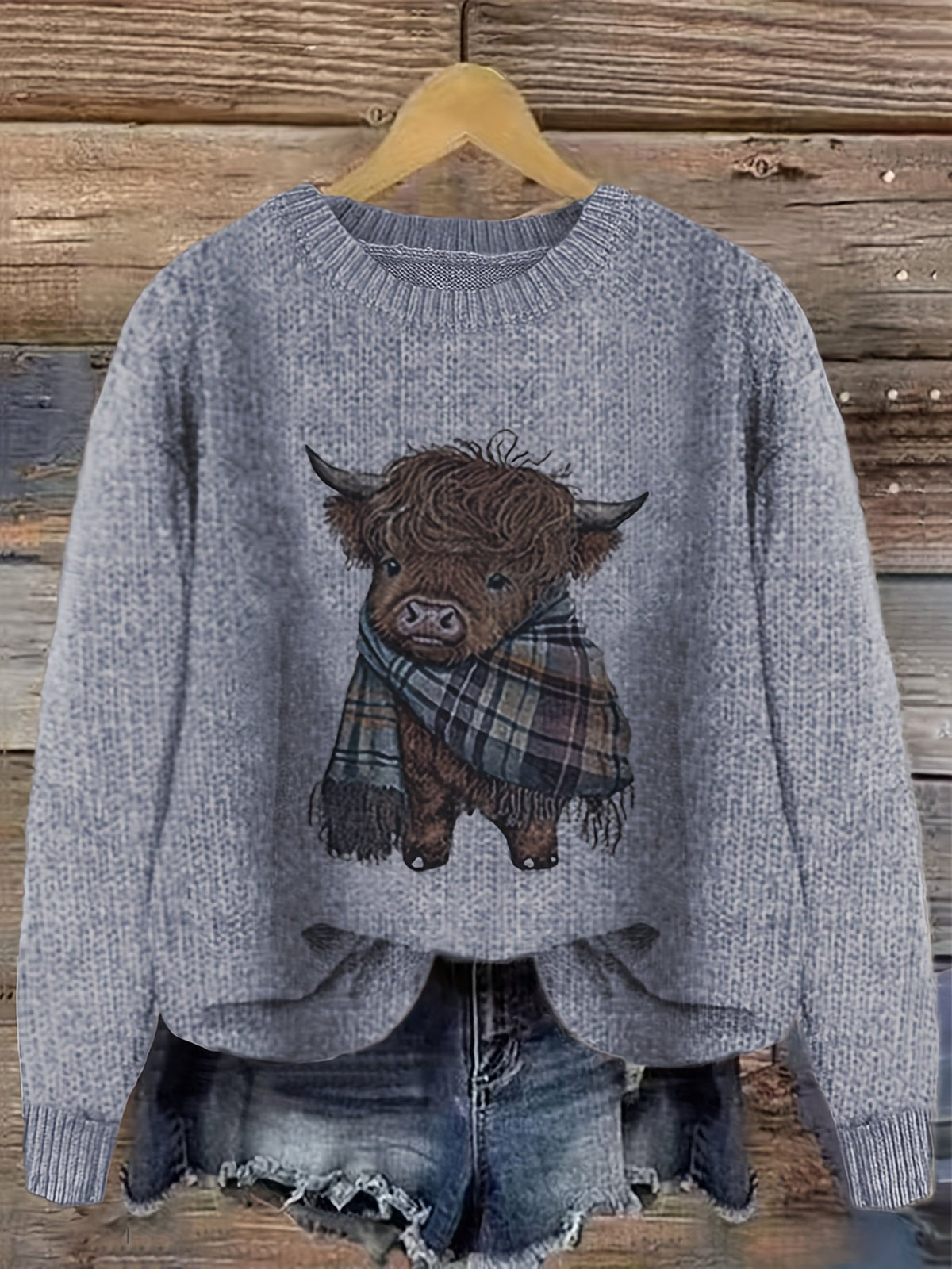 Aurélie - Pull Chic Imprimé Vache